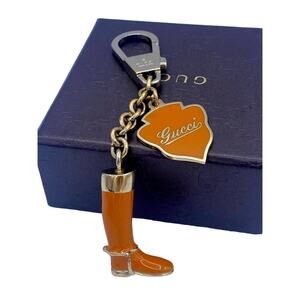 Authentic Gucci Boot Keychain – Brown & Gold